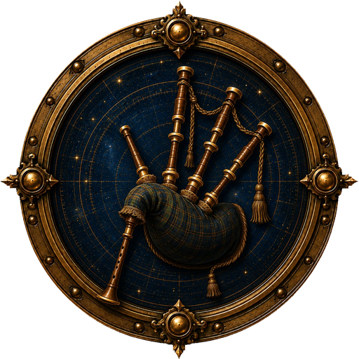 Bag Pipe medallion