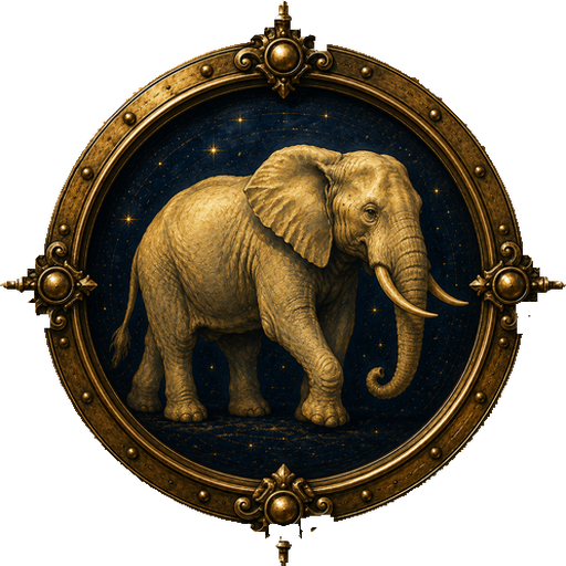 Elephant medallion