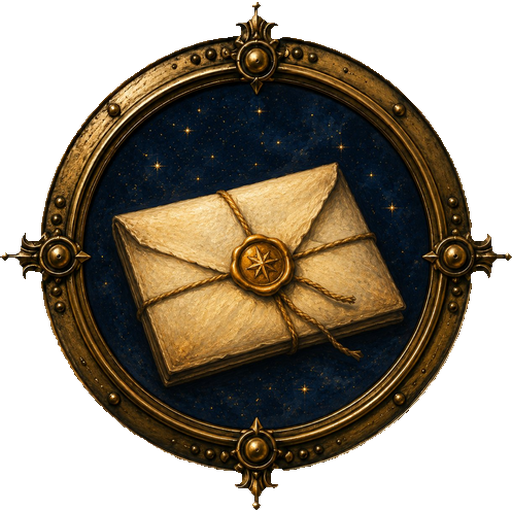 Letter medallion