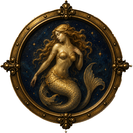 Mermaid medallion