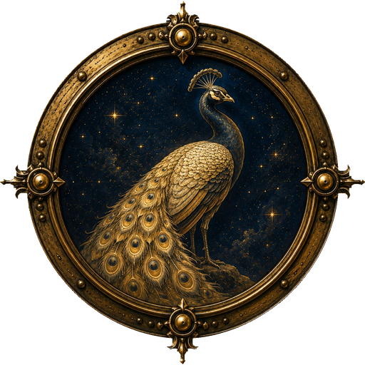 Peacock medallion