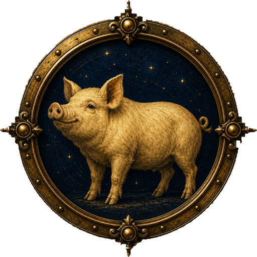 Pig medallion