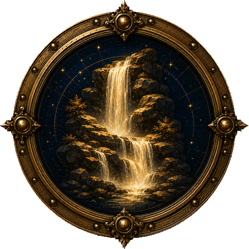 Waterfall medallion