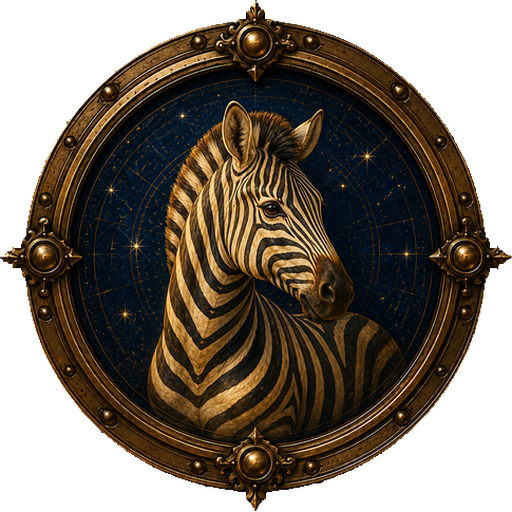 Zebra medallion